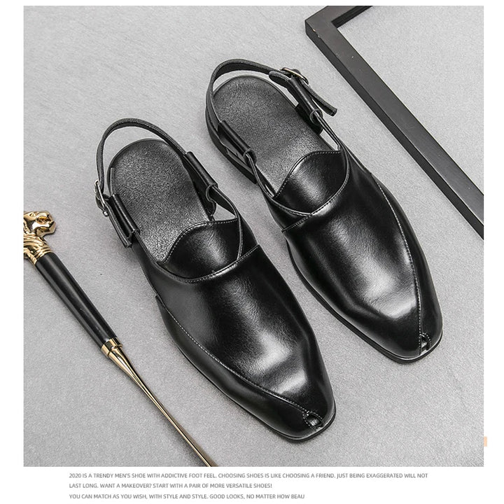 Men Minimalist Slingback Dress Shoes Business Office Dress Shoes