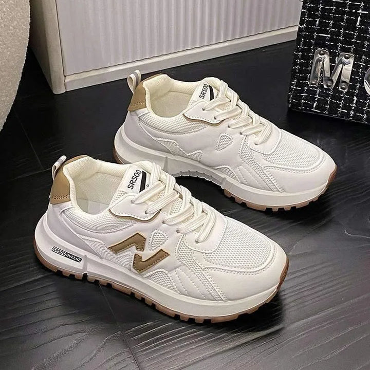 Sneakers Women's Spring and Autumn 2025 New Versatile Non-slip Casual Women's Shoes Soft Sole Lightweight Running White Shoes