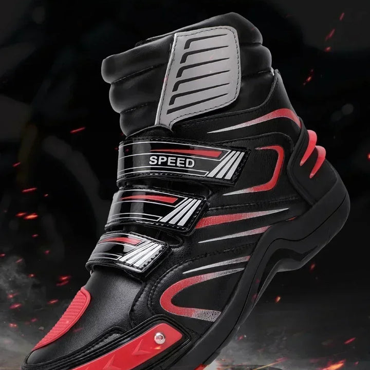 Boots Motorbike Racing Ankle Men Leather Motos Breathable Anti Slip Wear-resistant Riders Length Shoes 2025 New Motorcycle Boots
