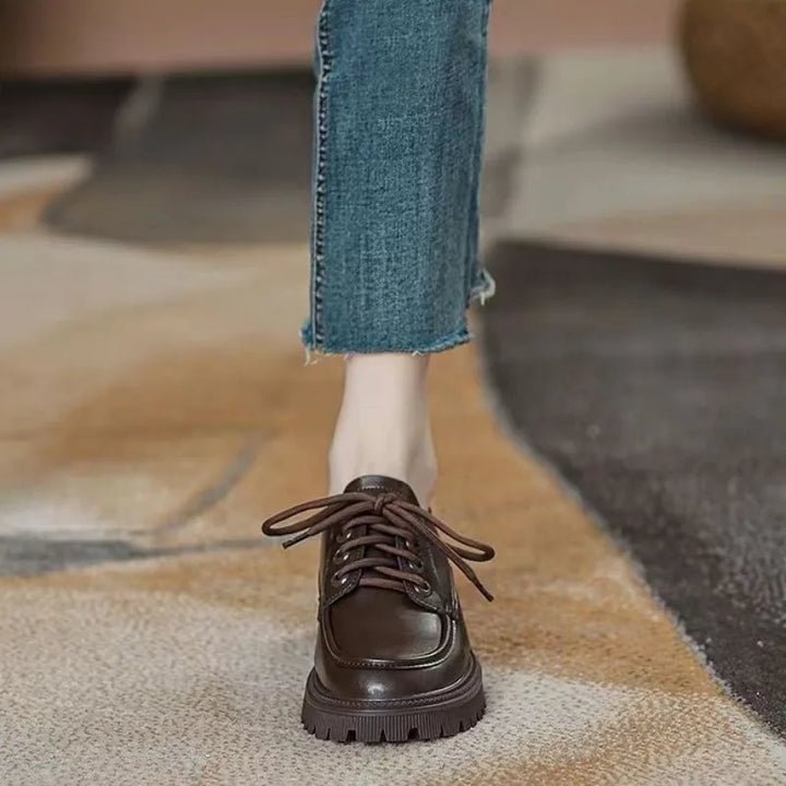 Women's Shoes With Straps Office Platform Medium Heels Ladies Pumps Loafers Lastest Casual Footwear On Sale Social Premium