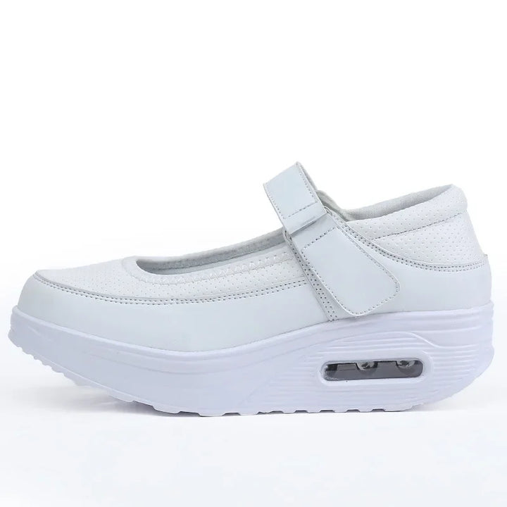 Women Fashion Vulcanized Sneakers Platform Solid Color Ladies Shoes Casual Breathable Wedges  Swing Shoes Ladies Walking Sneaker
