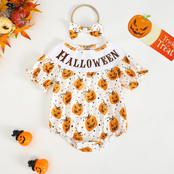 Cute Infant Short Sleeve Triangle Halloween Romper Baby Harie for Toddlers Comfortable And Stylish Baby Clothes