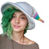 1PC Halloween Party Crocheted Witch Hats Party Wide Brim Pointed Hat Accessory Funny Cosplay Witch Hat with Stripes Photo Prop