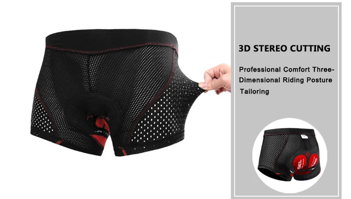 X-TIGER Cycling Shorts Breathable Mesh Cycling Underwear 5D Gel Pad Shockproof MTB Bike Shorts Men Shorts