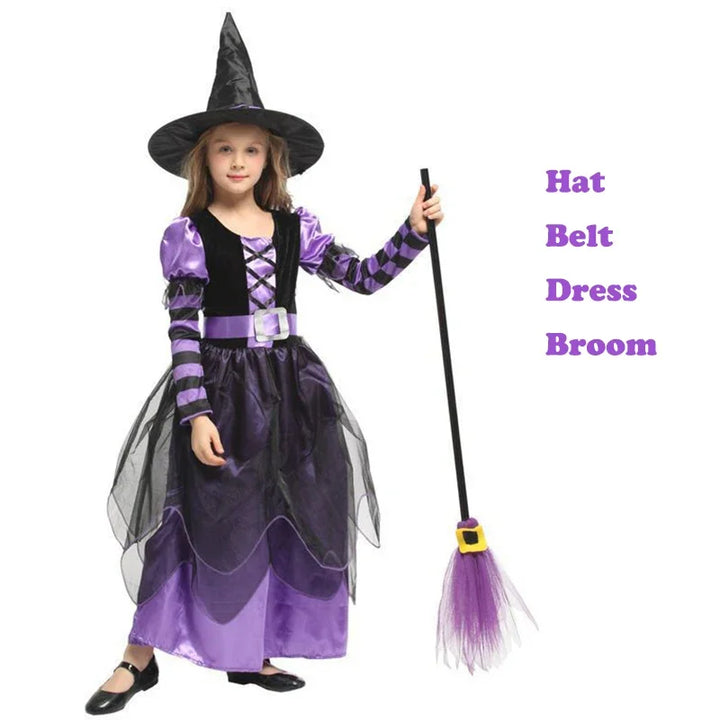 💜🎃 A Spell of Style! 🪄
Charming purple witch dress with mesh long sleeves, matching hat & broom — perfect for Halloween parties, school carnivals, or magical dress-up! ✨
🛒 Shop now!