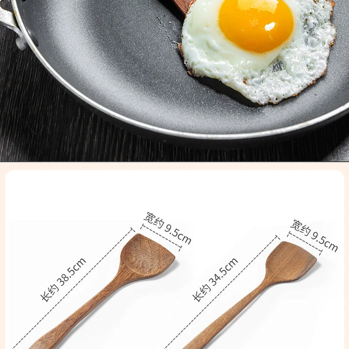 Kitchen Utensils Set Non-Stick  Cookware for Kitchen Wooden Handle Soup spoon spatula Rice spoon shovel Kitchen Accessories