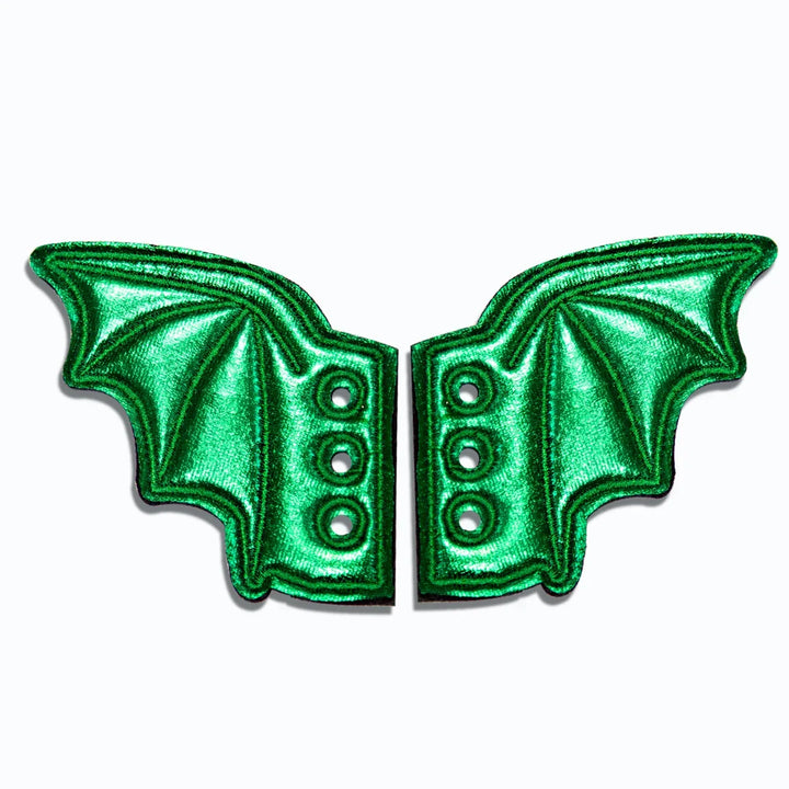 Halloween Party Bats Wings Shoes Charms Accessory Boots Bat Wings Lace Up Sport Shoes Wings DIY Skate Punk Shoe DIY Decorations