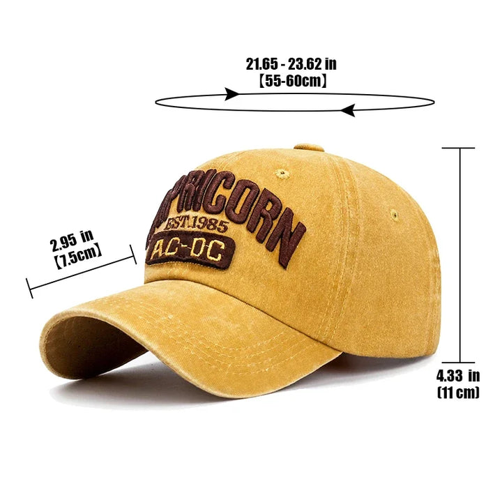 New Retro American Style Washed Old Hat Men and Women Fashion Three-Dimensional Embroidered Letters Sun Visor Baseball Cap