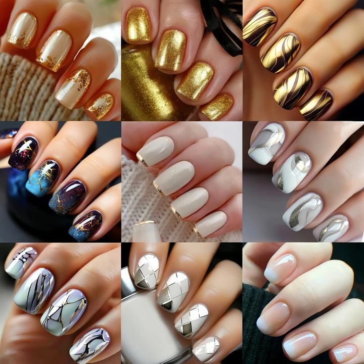 Halloween Fashion Nail Art 216 pieces Nail art patch set Pumpkin Moon Bat Flower Table Nail Art patch Detachable nail art mid-le