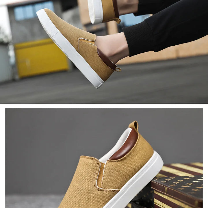 New Casual  Sneaker Canvas Boys Fashion Slip-on Vulcanized Flat