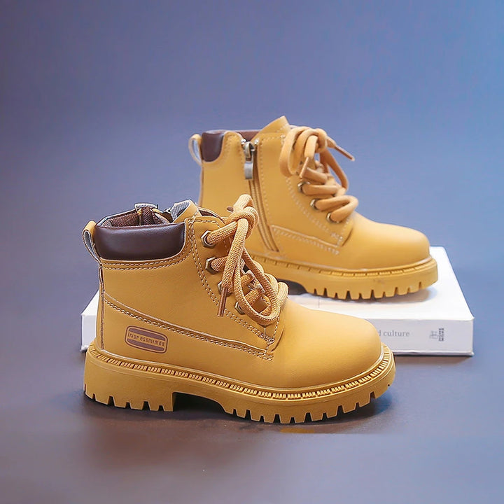Kids Ankle Boots for Boys Girls 2025 New Autumn Toddler Hiking Boots Breathable Non-slip Korean School Shoes for Rainy Season
