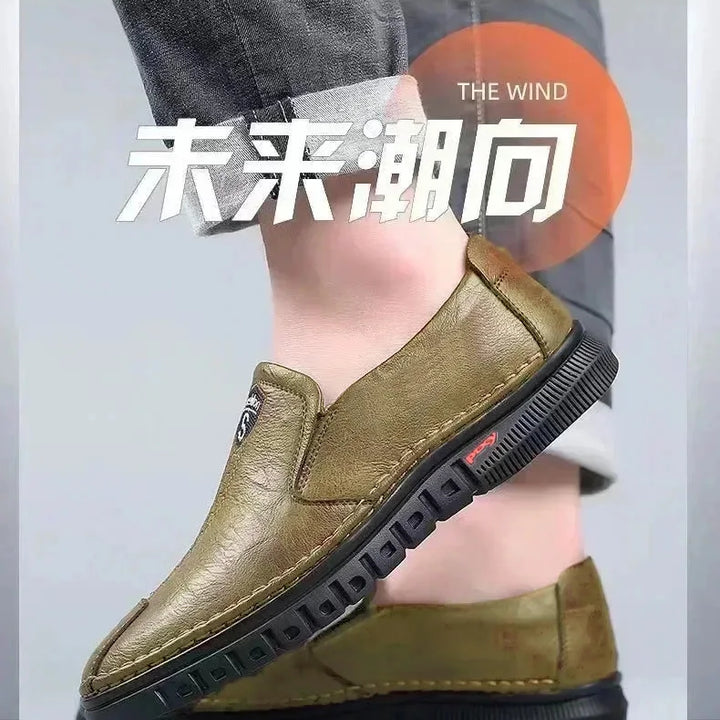 Men's shoes comfortable fashion synthetic leather shoes soft sole soft surface non-slip men's leather shoes