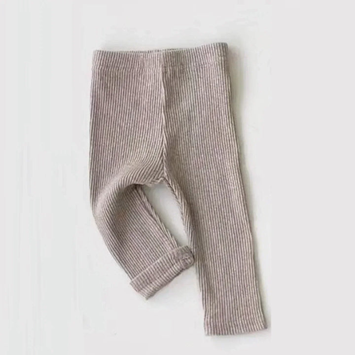 Baby Solid Leggings Girls All-match Striped Skinny Pants Kids Cotton Elasticity Slim Pants Newborn Boy Stretch Trousers