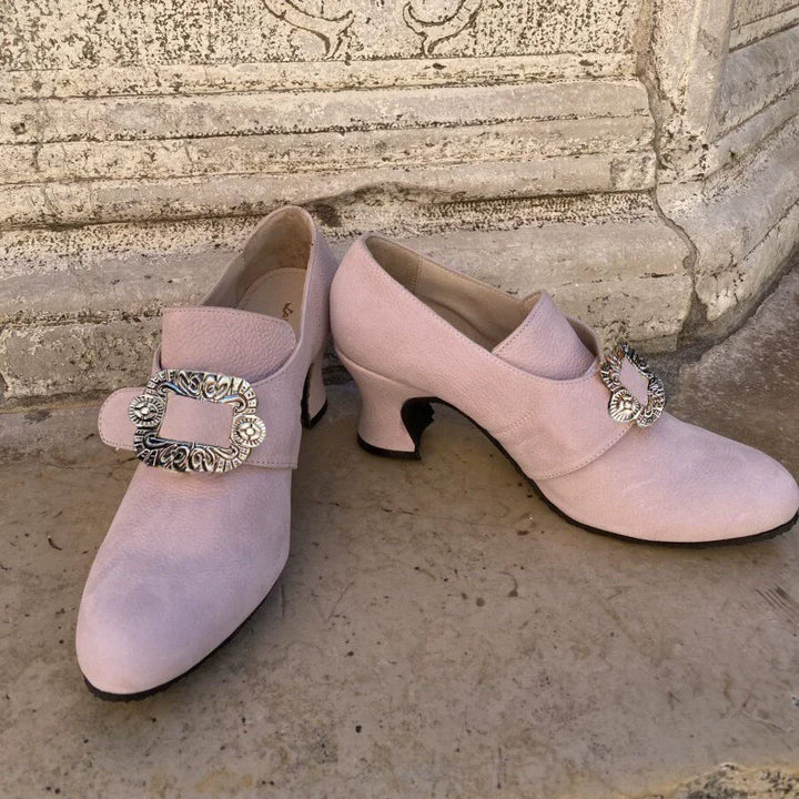 Women High Heels Marie Antoinette shoes Vintage 18th Medieval Renaissance Cosplay Frock Shoes Noble Halloween Fancy Party
