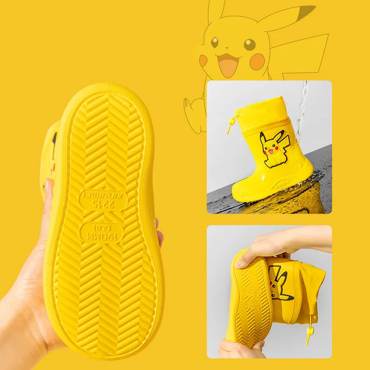 Pokemon Pikachu Pink Rubber Boots for Kids Waterproof Shoes Infant Rain Boots Girls Child Rain Boot Kid Baby Kids' Rainboots Boy