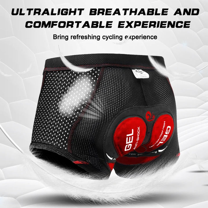 X-TIGER Cycling Shorts Breathable Mesh Cycling Underwear 5D Gel Pad Shockproof MTB Bike Shorts Men Shorts