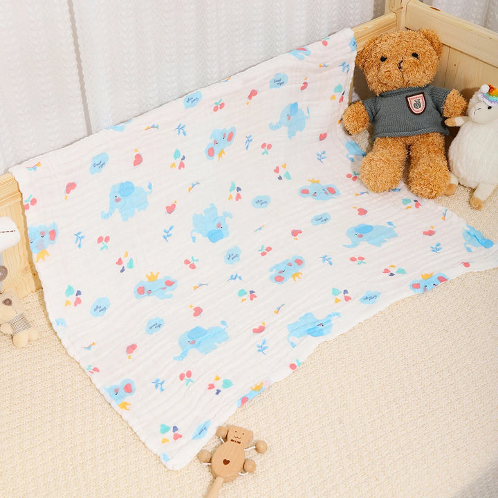 Cotton Baby Bath Towel Boys Girls Towel Blanket For Newborn Baby Bathrobe 4 Layers Gauze Washcloth Infant Swaddle