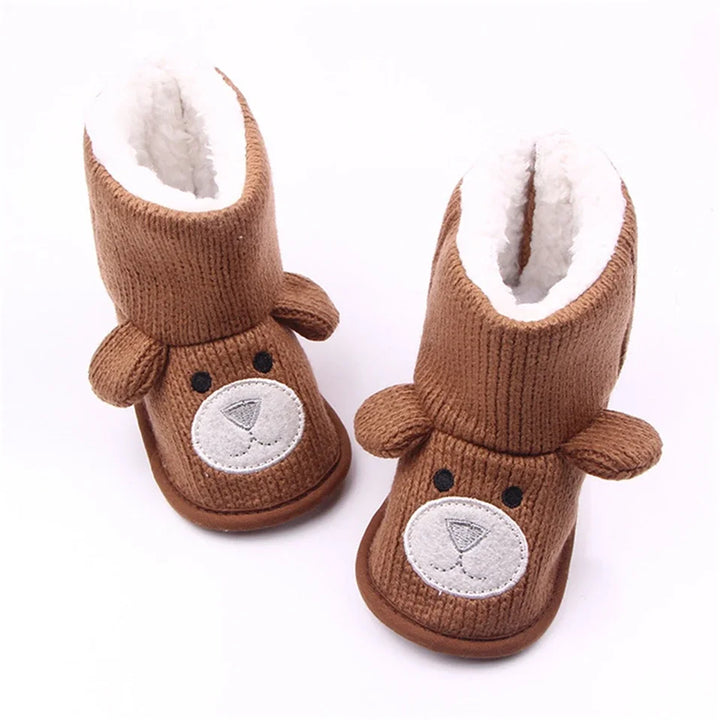 Baby Boys Girls Boots For Newborn Cute Cartoon  Animal Shoes Infant Toddler First Walkers Super Keep Warm Snowfield Boot