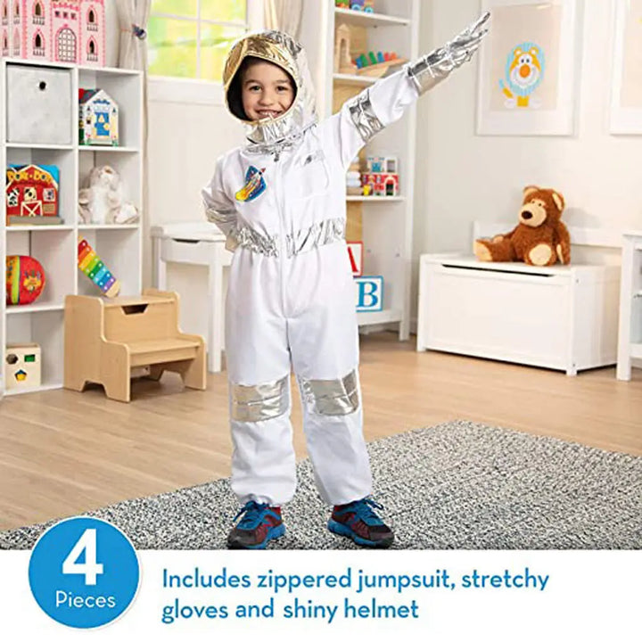 Halloween Kids Astronaut Cosplay Costumes Children Jumpsuit Rocket Space Suit Professional Clothes Pilot Christmas Fancy Suit