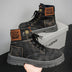 Men's Shoes 2025 Style Height Increase Breathable Mid Top Shoe Fashion Denim Casual Versatile Workwear Shoes Casual Boots Shoes