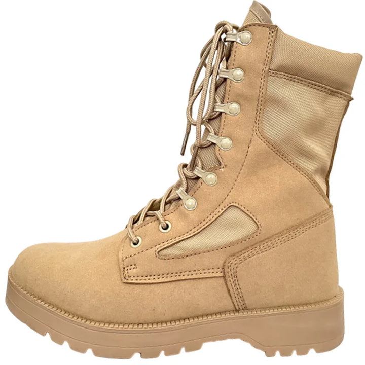 New Brand Leather Man Tactical Combat Boots Men Outdoor Hiking Desert Boots Breathable Male Ankle Boots
