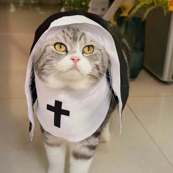 Halloween Cat Costumes Cats Dogs Cross-dressing Funny Cos Small And Medium-sized Pet Photo Props Cat Funny Costumes Accessory