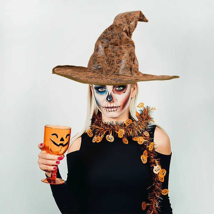 Halloween Witch Wizard Black Hat Party Cosplay Costume Headgear Devil Cap Prop Halloween Party Decoration Supplies For Women Men