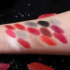 UCANBE Red Eyeshadow Makeup Palette, 15 Colors Burgunry Gray Silver Shimmer Matte Glitter for Halloween Christmas Vampire Clown