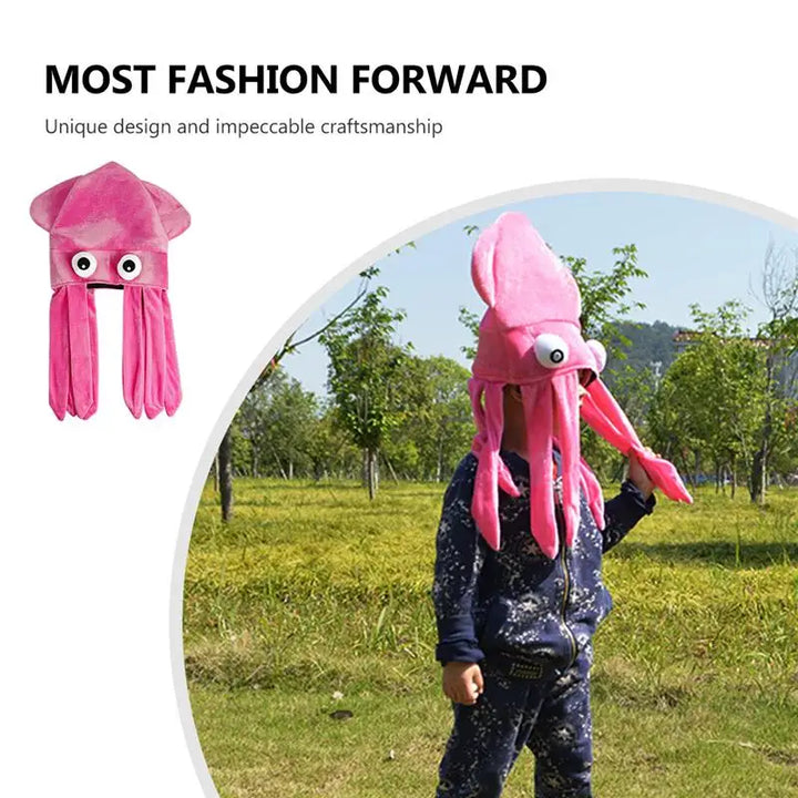Halloween Octopus Hat Hood Funny Hat Couple Children Adult Crazy Party Hats Animal Hat Japanese Birthday Creative Gift Headdress