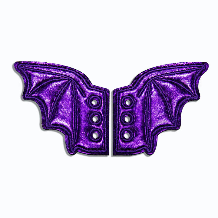 Halloween Party Bats Wings Shoes Charms Accessory Boots Bat Wings Lace Up Sport Shoes Wings DIY Skate Punk Shoe DIY Decorations