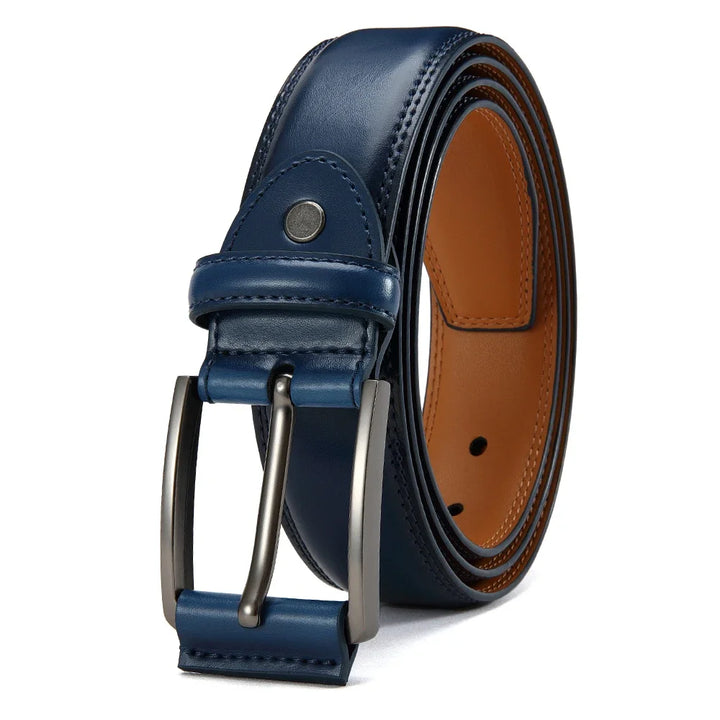 Men Belts High Quality Genuine Leather LONG Large Pin Buckle Metal Automatic Buckle Male Belts Strap Male