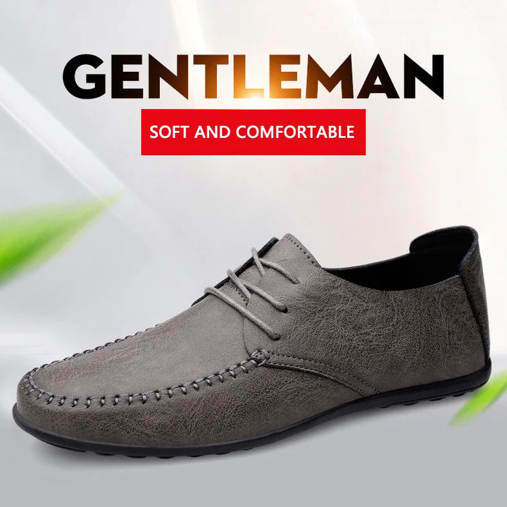 Leather Men Shoes Fashion Formal Men Shoes Moccasins Italian Breathable Male Driving Shoes Black Plus Size 38-47