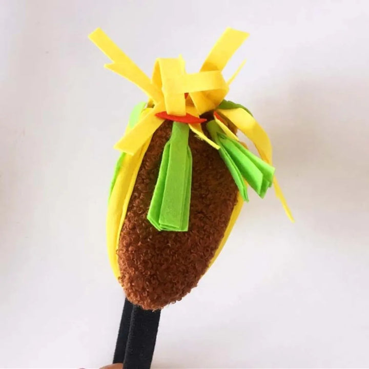 New Year Halloween French Fries Hat Cloth Personalized Taco Hair Hoop Yellow Head Accessories Creative Pizza Hat Headwear