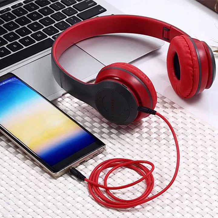 Bluetooth 5.0 Headsets Wireless Headphones 3.5MM Wired Earphones Support TF Card Foldable Noise Reduction For iPhone Xiaomi