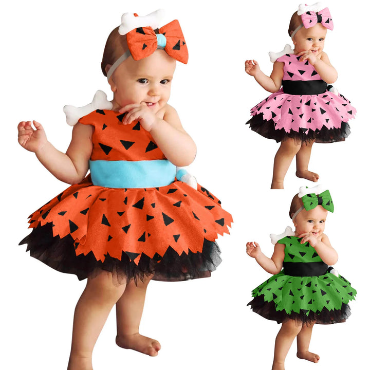 Girls Caveman Costume – Halloween Cavegirl Dress
Prehistoric party fun!
Cute tulle cavegirl dress with bone details, perfect for Halloween and school events.
🦴 Includes: Dress + accessories
🎃 Perfect for Halloween parties