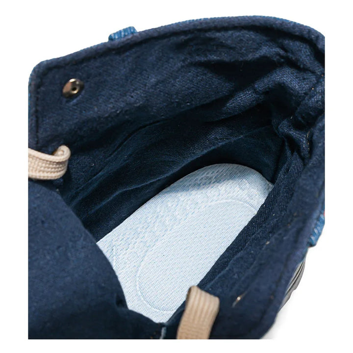 Retro Men's Platform Denim Boots High Quality Men Tooling Boots Fashion Trend Denim Versatile Casual Shoes High Top Working Shoe
