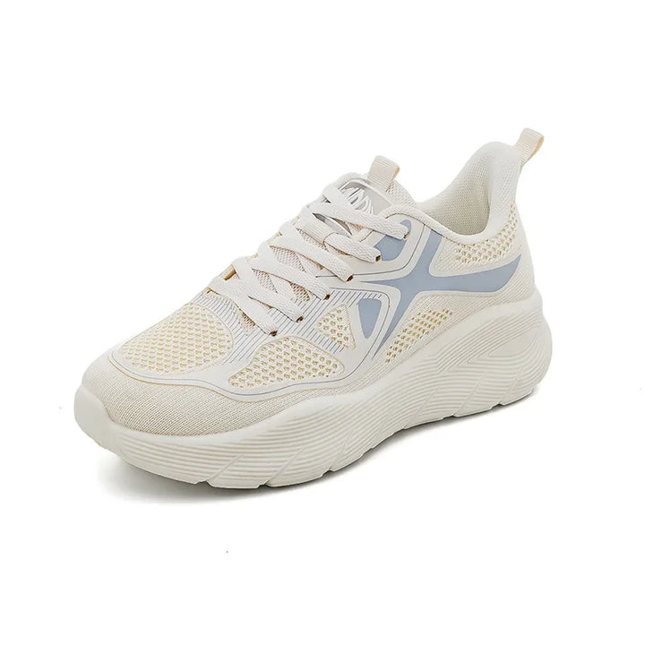Sports Sneakers for Women Versatile Thick Soled Casual Breathable Running Shoes Soft Sole Slip-Resistant for Everyday Use
