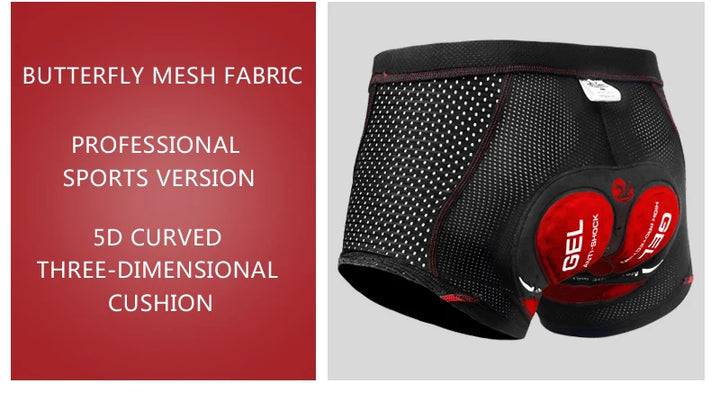 X-TIGER Cycling Shorts Breathable Mesh Cycling Underwear 5D Gel Pad Shockproof MTB Bike Shorts Men Shorts