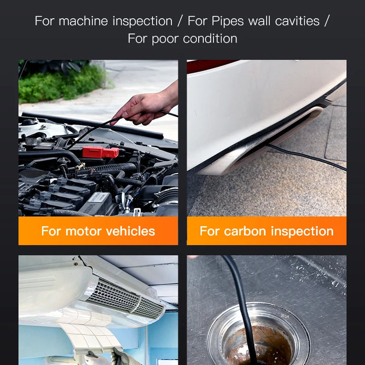 Industrial Endoscope Camera 4.3 "Single Dual Lens HD 1080P Car Inspection Borescope IP67 Waterproof Sewer Camera With LED