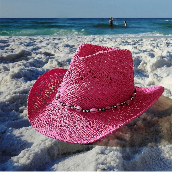 hats straw cowgirl western hat  mexican hat  retro curling hat western cowboy hat outdoor riding hat travel sports hat