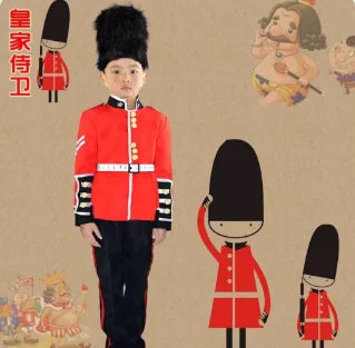 Halloween Costume For Children British Royal Guard Uniform Boys Cosplay Costume American soldier uniform Party Performance