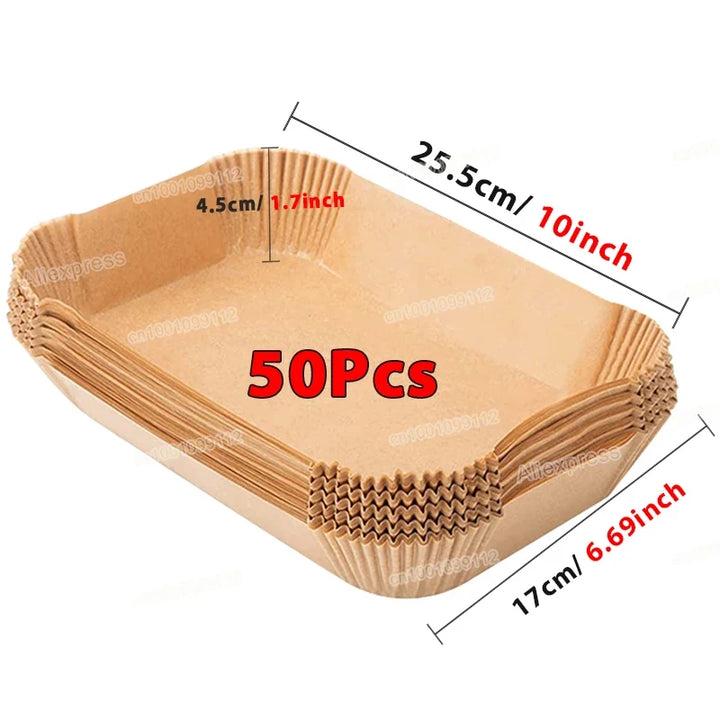 🍽️ Mess-Free Air Frying Made Easy!
🔥 50/100pcs Non-Stick Air Fryer Liners – Keep your basket clean, no scrubbing needed!
✅ Heat-resistant, grease-proof & food-safe
🧁 Perfect for baking, roasting & more
Fits most round air fryers – just use & toss!