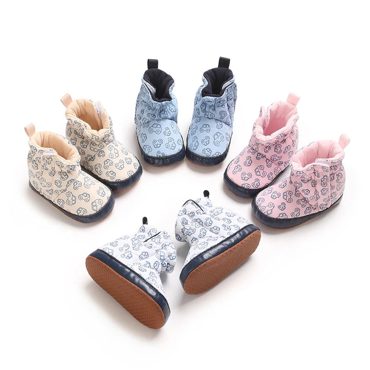 Baby Boots Cartoon Cute High Quality Soft Cotton 0-18M Newborns' Pre Step Shoes Suitable for Spring and Autumn Fashion