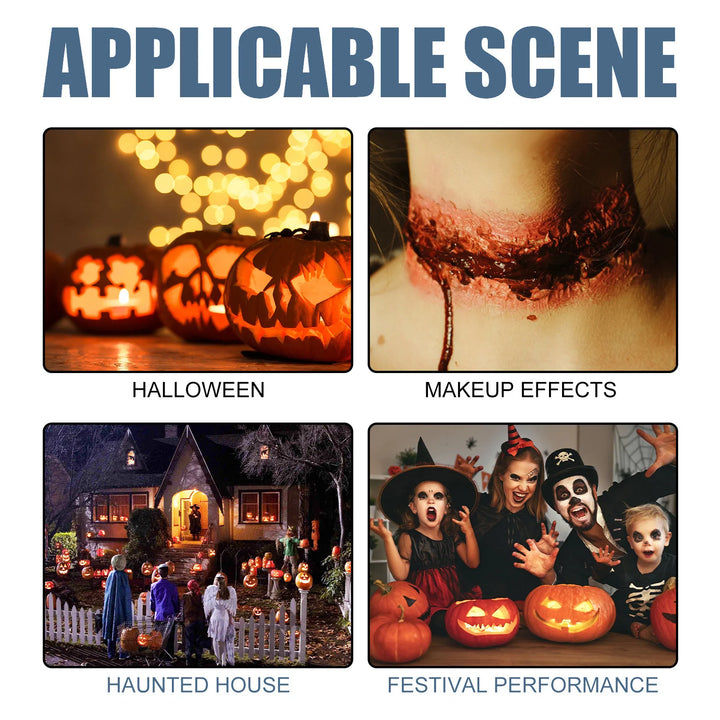Professional Halloween Makeup Kit Fake Wound Scar Fake Blood Paint Scar Wax Halloween Special Effect Make Up Halloween Cosmetics