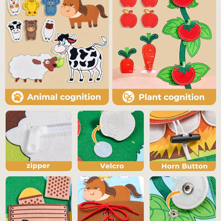 Baby Toy Soft 3D Cloth Book First Book Montessori Infant Early color Cognitive Educational Toys Learning Basic Life Skills Toys