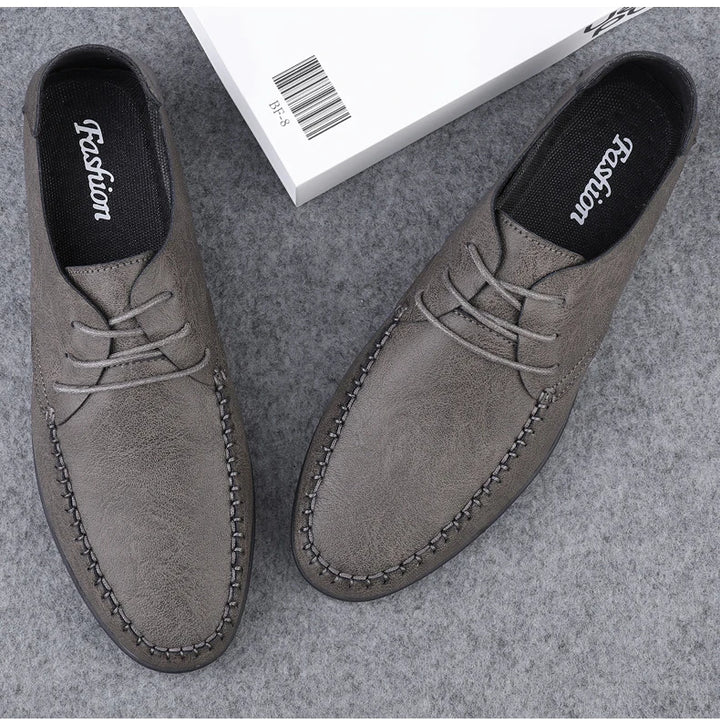 Leather Men Shoes Fashion Formal Men Shoes Moccasins Italian Breathable Male Driving Shoes Black Plus Size 38-47
