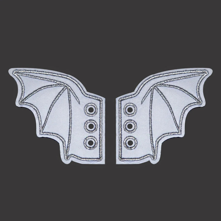 Halloween Party Bats Wings Shoes Charms Accessory Boots Bat Wings Lace Up Sport Shoes Wings DIY Skate Punk Shoe DIY Decorations