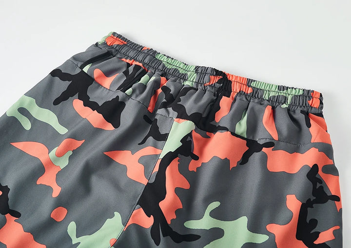 Men's running shorts  quick drying fitness camouflage double-layer shorts  men's new sports training and bodybuilding shorts