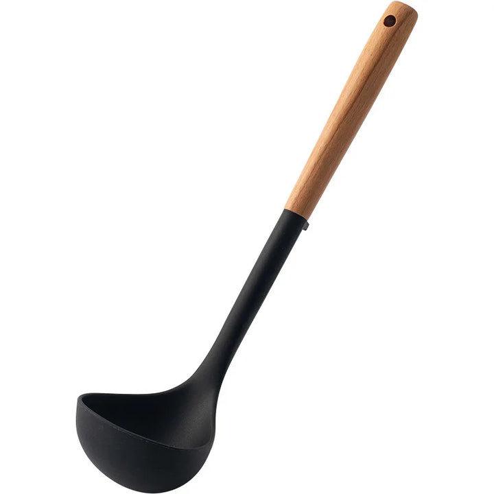 Black Silicone Wooden Handle Cooking Tool Non-stick Kitchen Utensils Silicone Spatula Baking Kitchen Utensils Tool