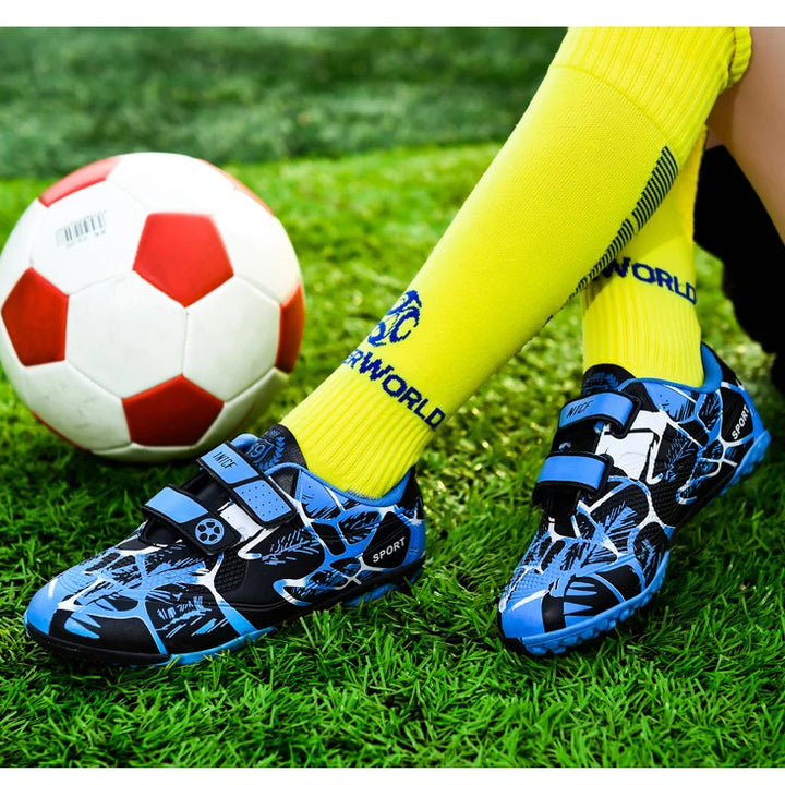 Kids Football Boots Child Soccer Shoe Anti Skid Boys Turf Cleats Hard Court Youth Training Trainers Children Futsal Sneakers